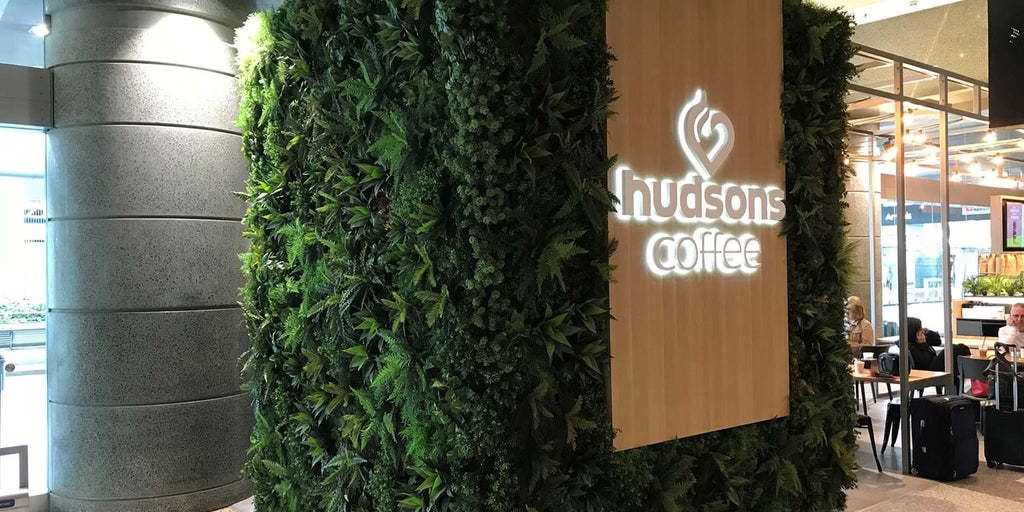 Custom signage for Hudson's Coffee